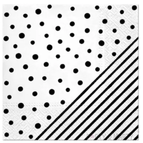 serwetki kropki i paski paw 33 cm 20 szt