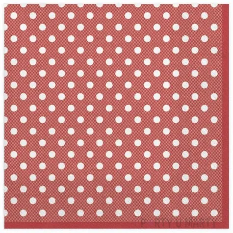 serwetki kropki male czerwone maki 33 cm 20 szt