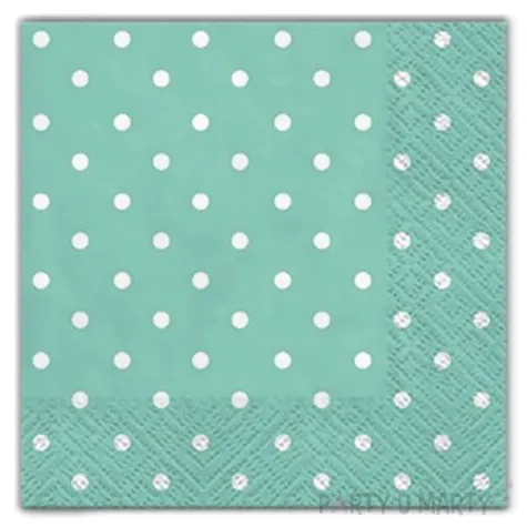 serwetki kropki mietowe paw 25 cm 20 szt