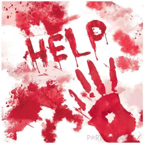 serwetki krwawe help 33 cm amscan 20 szt