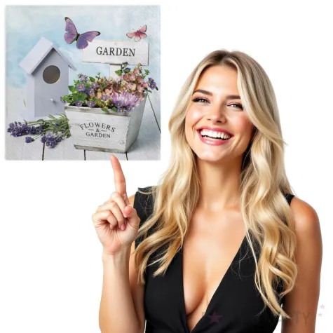 serwetki kwiatki do ogrodu maki 33 cm 20 szt