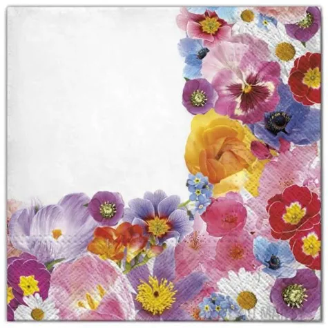 serwetki kwiaty kompozycja maki 33 cm 20 szt