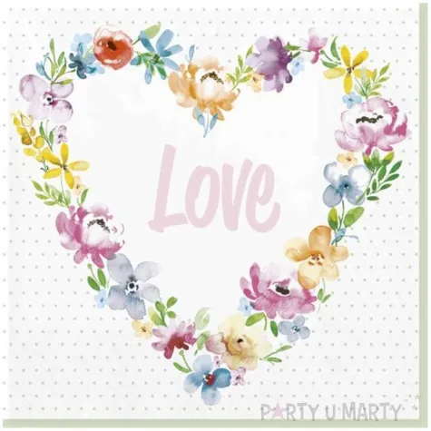 serwetki kwiaty love maki 33 cm 20 cm