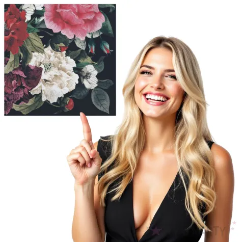 serwetki kwiaty w stylu barokowym maki 33 cm 20 szt