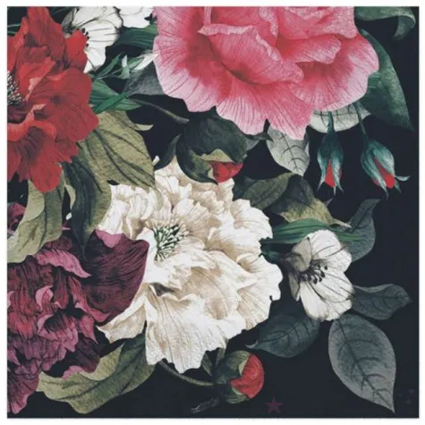 serwetki kwiaty w stylu barokowym maki 33 cm 20 szt