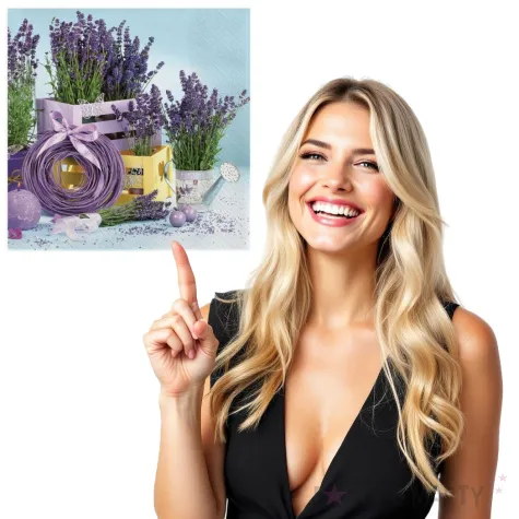 serwetki lawenda wewnatrz maki 33 cm 20 szt