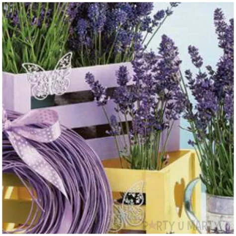 serwetki lawenda wewnatrz maki 33 cm 20 szt