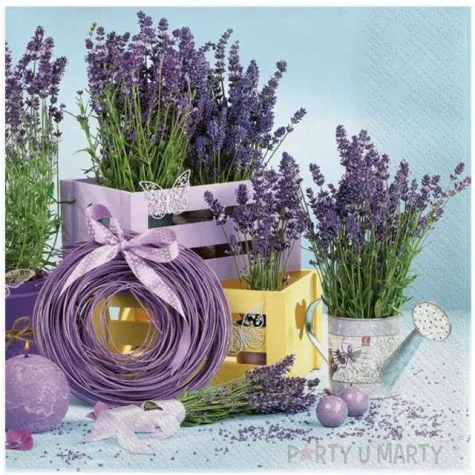 serwetki lawenda wewnatrz maki 33 cm 20 szt