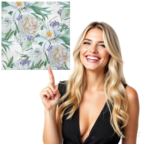 serwetki lilie i piwonie paw 33 cm 20 szt