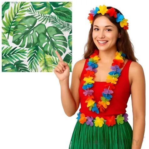 serwetki liscie monstery zielone unique 33 cm 16 szt