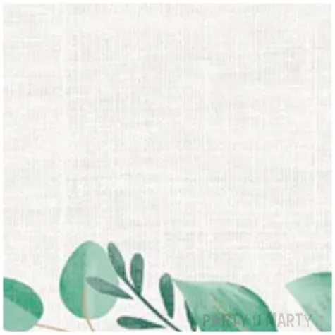 serwetki liscie na galezi botanical bialo zielone unique 33 cm 16 szt