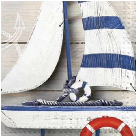 serwetki lodka i muszle maki 33 cm 20 szt