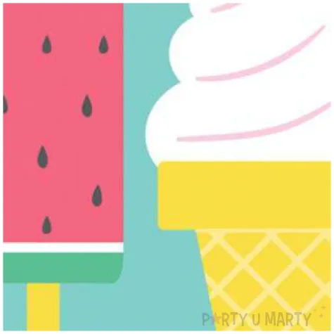 serwetki lody amscan 25 cm 16 szt