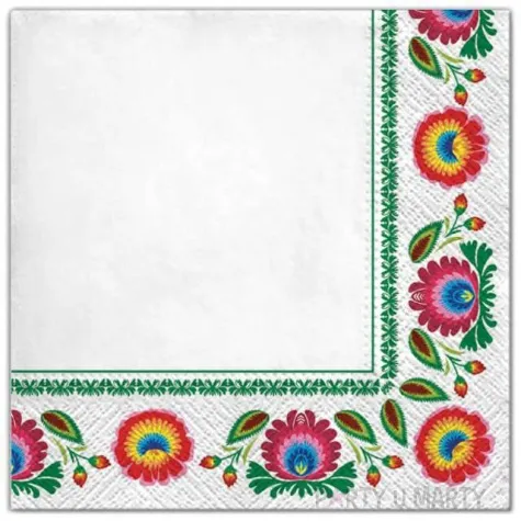 serwetki lowicz folk 2 maki 33 cm 20 szt