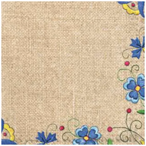 serwetki ludowe kaszubski blekit maki 33 cm 20 szt