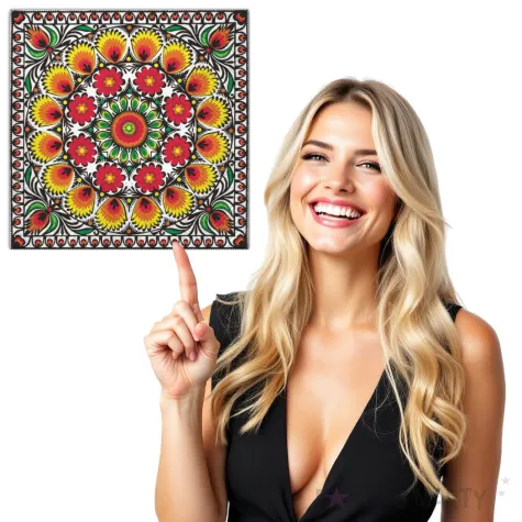 serwetki ludowe polska wycinanka zolta maki 33 cm 20 szt