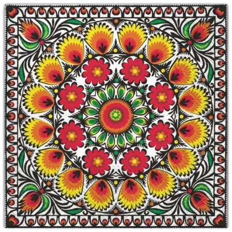 serwetki ludowe polska wycinanka zolta maki 33 cm 20 szt