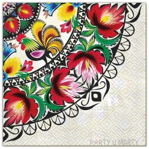 serwetki ludowe serweta maki 33 cm 20 szt