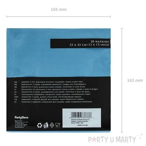 serwetki lunch classic niebieskie 33 cm 20 szt