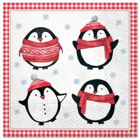 serwetki male pingwiny paw 33 cm 20 szt