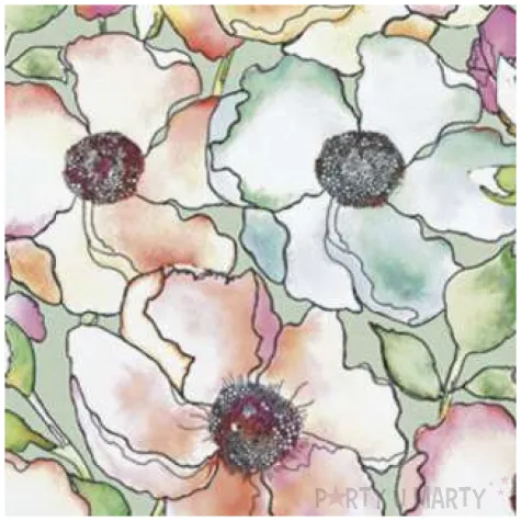 serwetki malowana kwiatowa laka 33 cm 20 szt