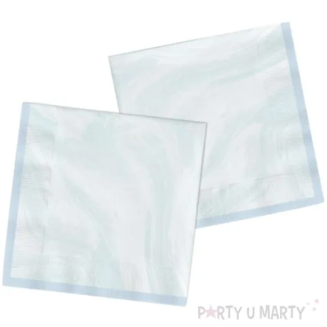 serwetki marmurowe niebieski folat 33cm 20 szt