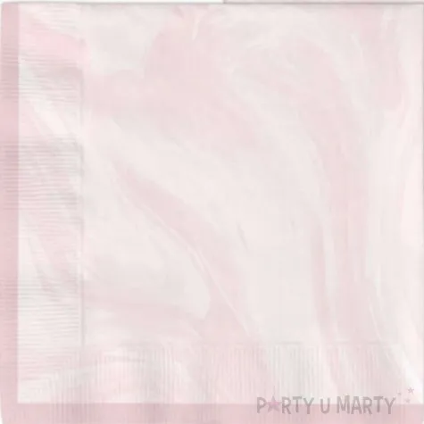 serwetki marmurowe rozowy folat 33cm 20 szt