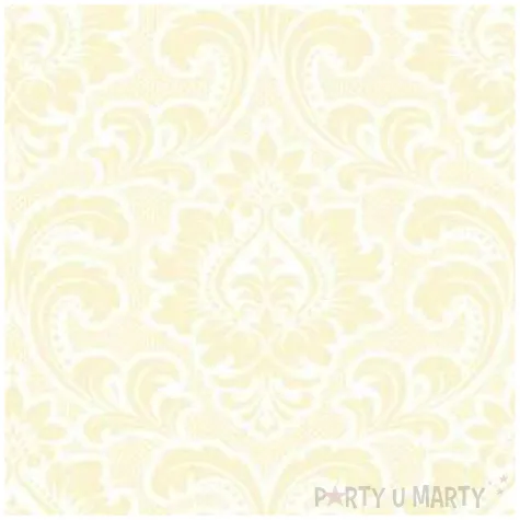 serwetki meandryczny wzor kremowe maki 33 cm 20 szt