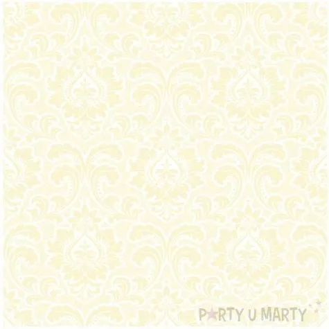 serwetki meandryczny wzor kremowe maki 33 cm 20 szt