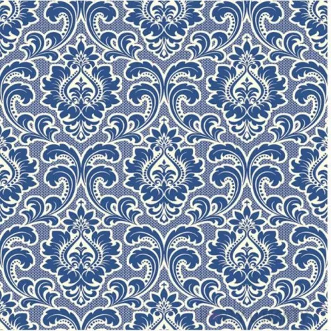 serwetki meandryczny wzor niebieskie maki 33 cm 20 szt