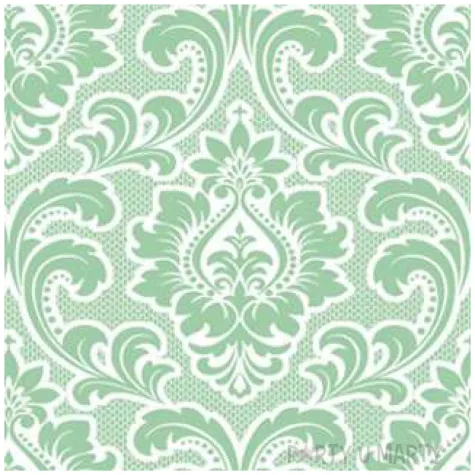 serwetki meandryczny wzor zielone maki 33 cm 20 szt