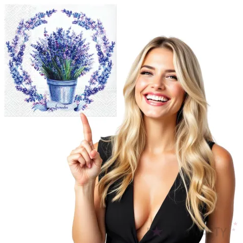 serwetki miekka lawenda paw 33 cm 20 szt