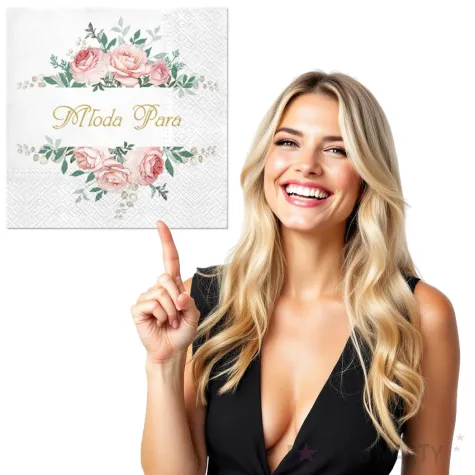 serwetki mloda para roze paw 33 cm 20 szt