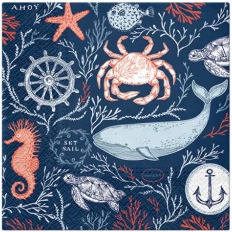 serwetki morski swiat paw 33 cm 20 szt