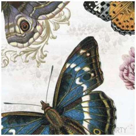 serwetki motyle w stylu retro maki 33 cm 20 szt