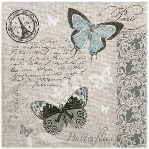 serwetki motylowa pocztowka maki 33 cm 20 szt
