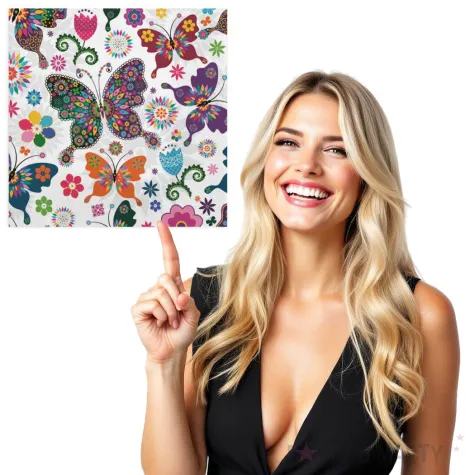 serwetki motylowe witraze maki 33 cm 20 szt