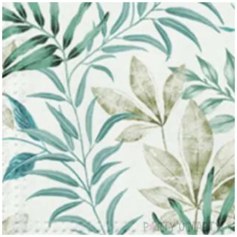 serwetki naturalne liscie paw 33 cm 20 szt