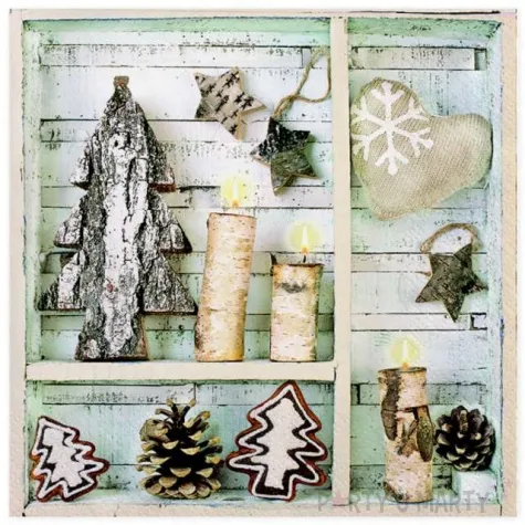 serwetki naturalne zimowe dekoracje maki 33 cm 20 szt