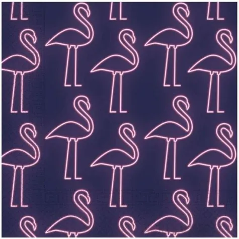 serwetki neon flamingi procos 33 cm 20 szt