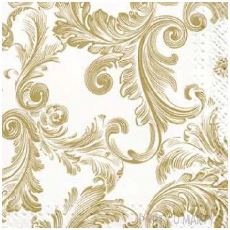 serwetki ornament zloty paw 33 cm 20 szt