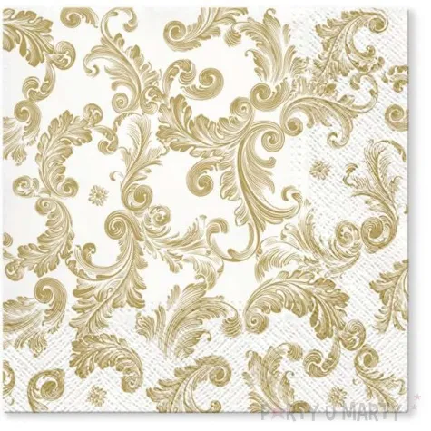 serwetki ornament zloty paw 33 cm 20 szt