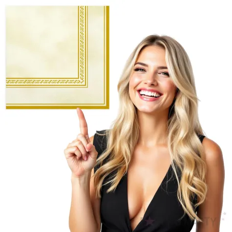 serwetki ozdobna ramka kremowo zlote maki 33 cm 20 szt