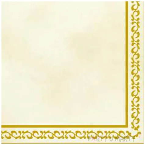 serwetki ozdobna ramka kremowo zlote maki 33 cm 20 szt