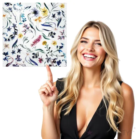 serwetki pamietne kwiaty paw 33 cm 20 szt