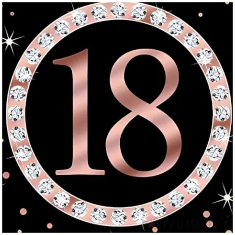serwetki papierowe 18 urodziny czarny rose gold maki 33 cm 20 szt