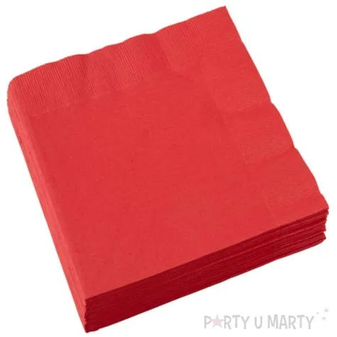 serwetki papierowe apple red czerwony amscan 33 cm 20 szt