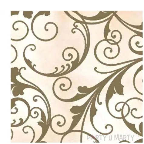 serwetki papierowe barokowe wzory kremowy maki 33 cm 20 szt