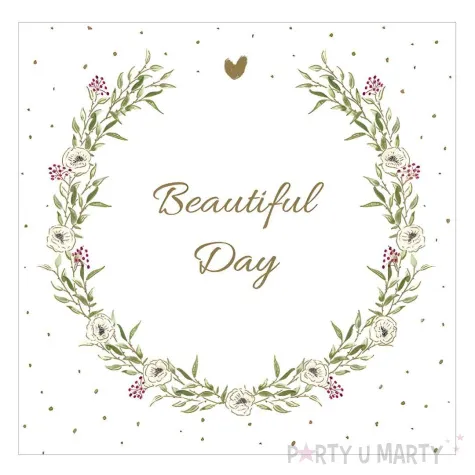 serwetki papierowe beautiful day bialy maki 33 cm 20 szt