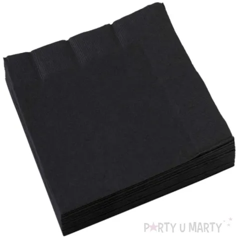 serwetki papierowe black czarny amscan 33 cm 20 szt
